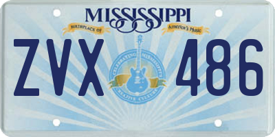 MS license plate ZVX486