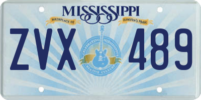 MS license plate ZVX489