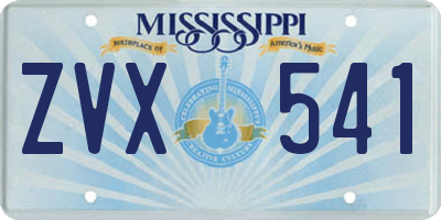 MS license plate ZVX541