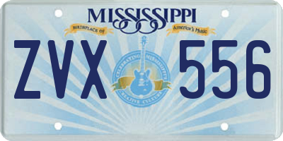 MS license plate ZVX556