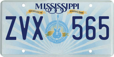 MS license plate ZVX565