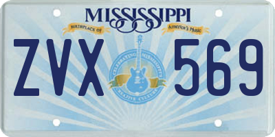 MS license plate ZVX569