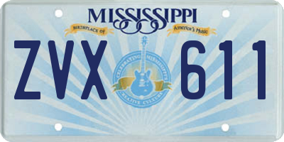 MS license plate ZVX611