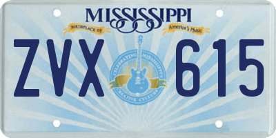 MS license plate ZVX615