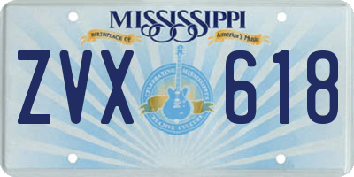 MS license plate ZVX618