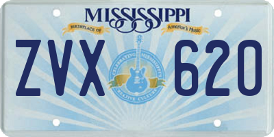 MS license plate ZVX620