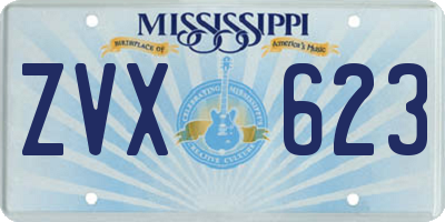 MS license plate ZVX623
