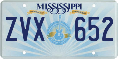 MS license plate ZVX652