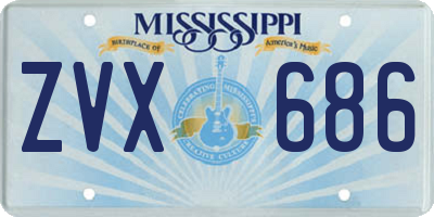 MS license plate ZVX686