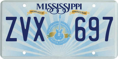 MS license plate ZVX697