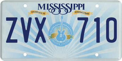 MS license plate ZVX710
