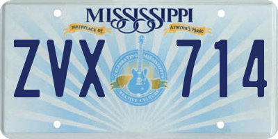 MS license plate ZVX714