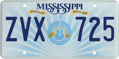 MS license plate ZVX725