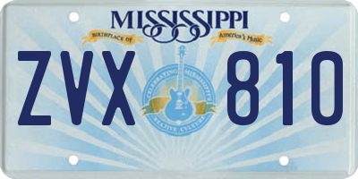 MS license plate ZVX810