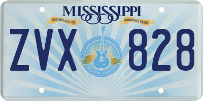 MS license plate ZVX828