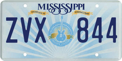 MS license plate ZVX844
