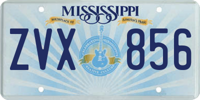 MS license plate ZVX856