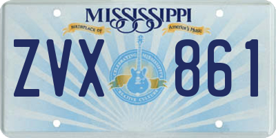 MS license plate ZVX861