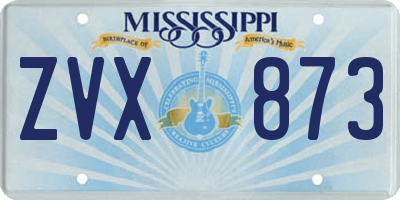 MS license plate ZVX873