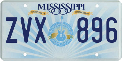 MS license plate ZVX896