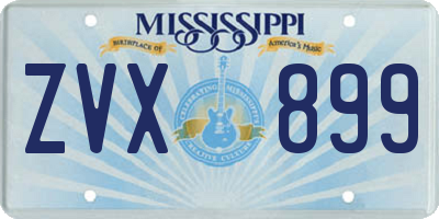 MS license plate ZVX899