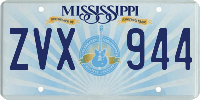 MS license plate ZVX944
