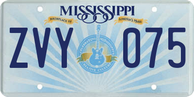 MS license plate ZVY075