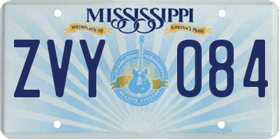 MS license plate ZVY084