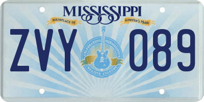 MS license plate ZVY089