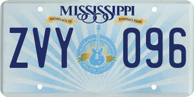 MS license plate ZVY096