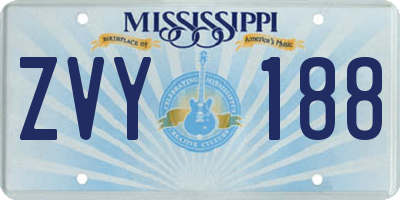 MS license plate ZVY188