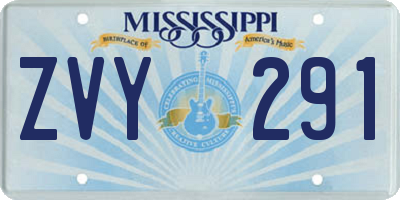 MS license plate ZVY291