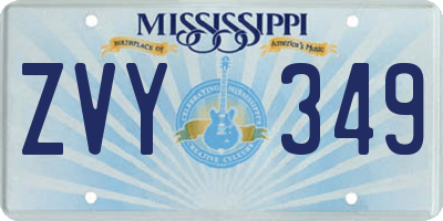 MS license plate ZVY349