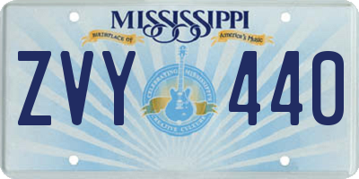 MS license plate ZVY440