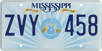 MS license plate ZVY458