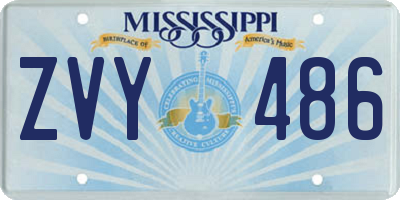 MS license plate ZVY486