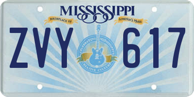 MS license plate ZVY617