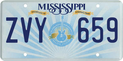 MS license plate ZVY659