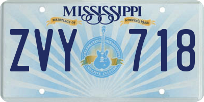 MS license plate ZVY718
