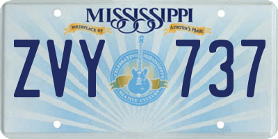 MS license plate ZVY737