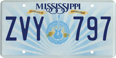 MS license plate ZVY797