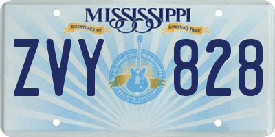 MS license plate ZVY828
