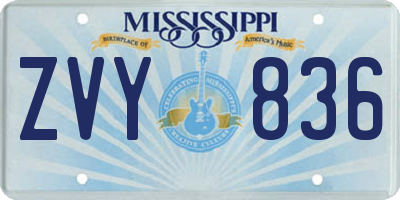 MS license plate ZVY836