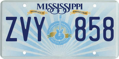 MS license plate ZVY858