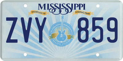 MS license plate ZVY859