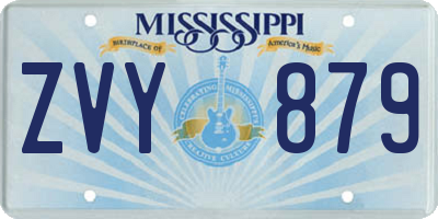 MS license plate ZVY879