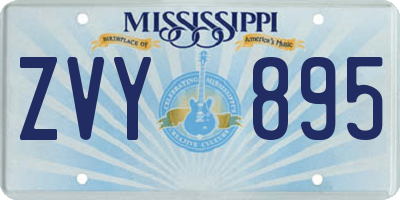 MS license plate ZVY895
