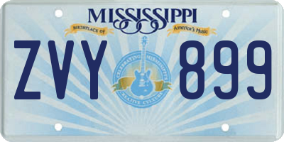 MS license plate ZVY899