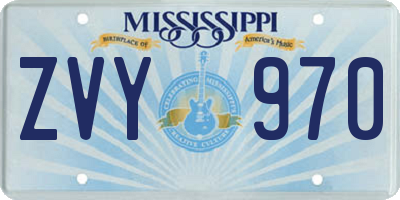 MS license plate ZVY970