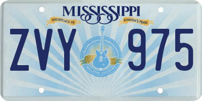 MS license plate ZVY975